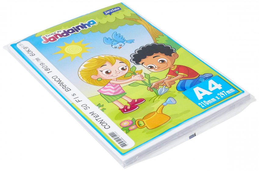 Papel Sulfite A4 63g/m² Com 100 Folhas Jandaia